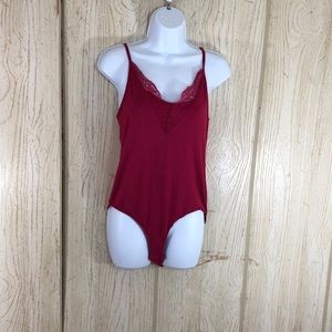 American Rag Lace Trimmed Bodysuit Size L